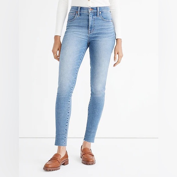 Women’s Madewell 10" High-Rise Skinny Jeans in Ainsworth Wash: Raw-Hem - Size 28 - Picture 3 of 10